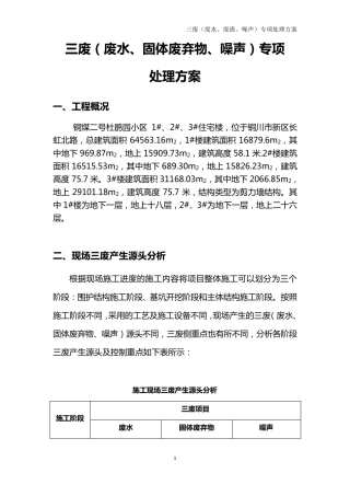 三废处理方案