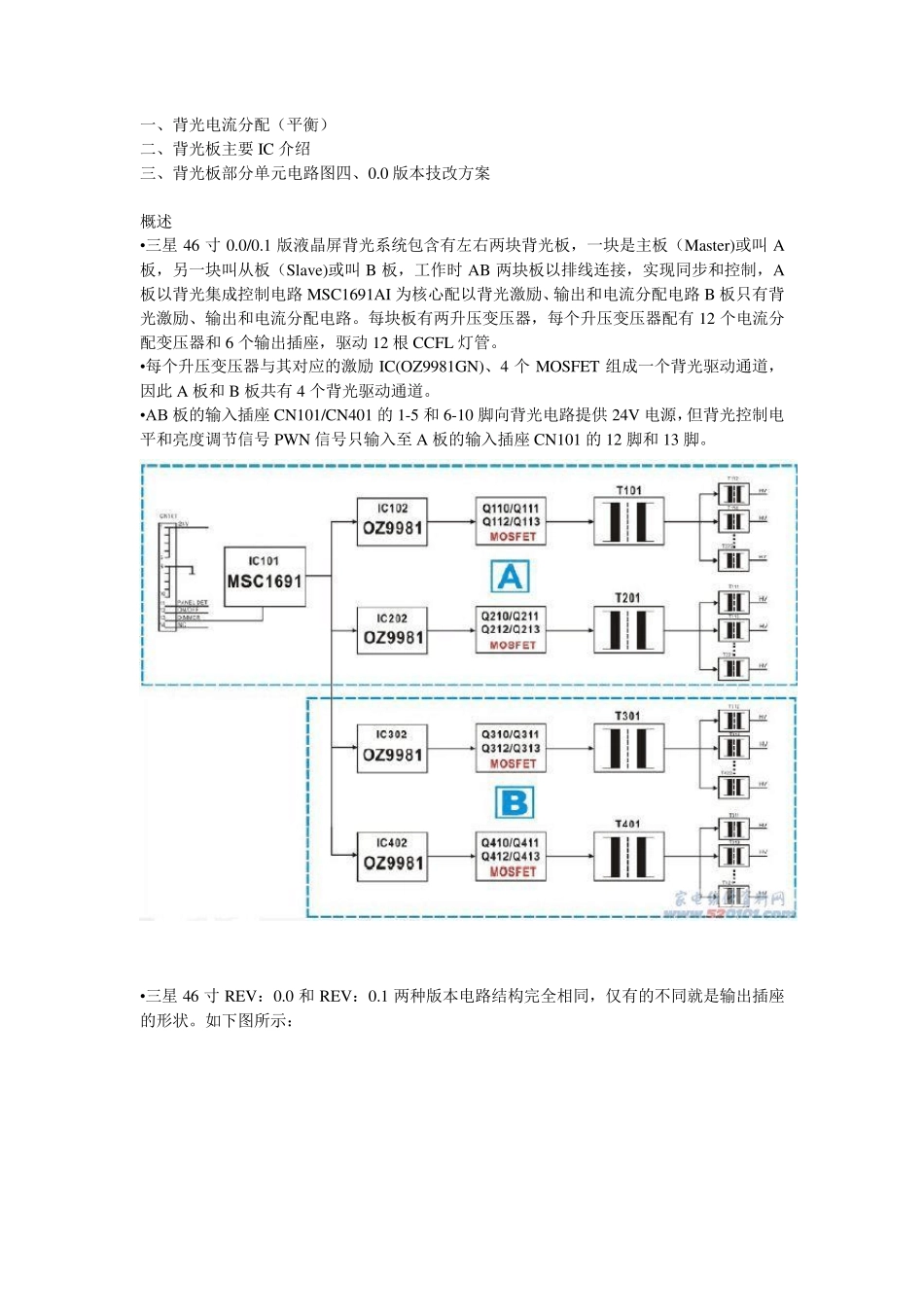 三星46寸电视版背光板原理与维修(图)_第1页