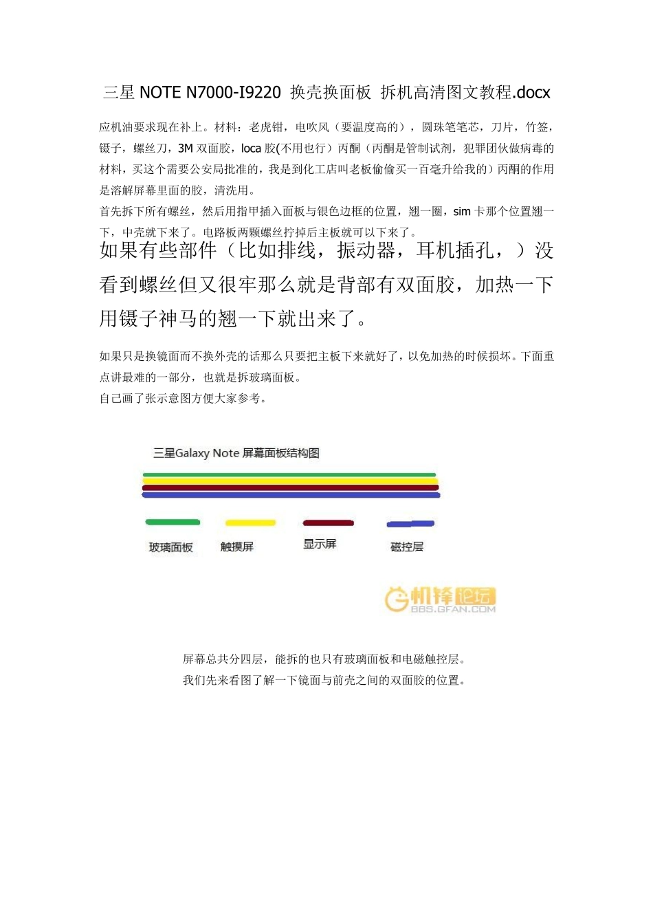 三星NOTEN7000I9220换壳换面板拆机高清图文教程_第1页