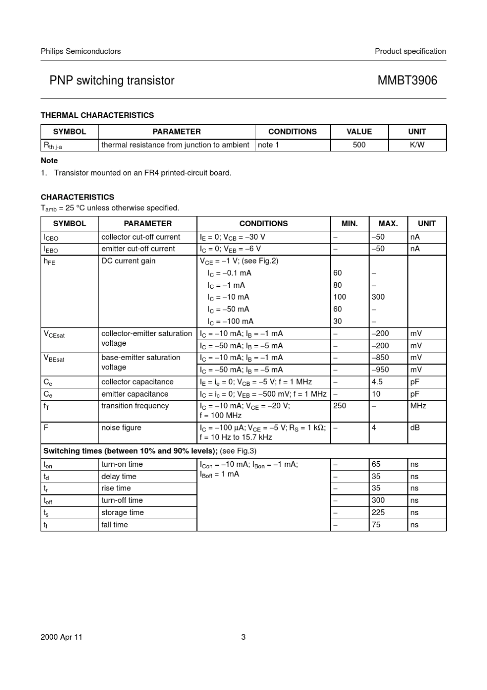 三极管MMBT3906中文规格参数资料_第3页
