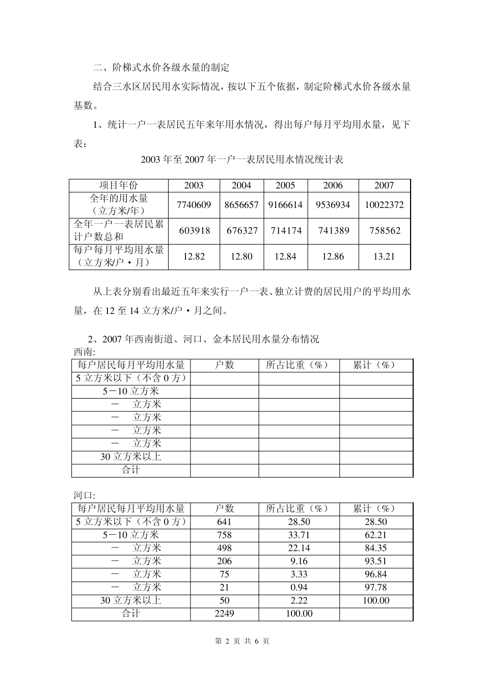 三水区居民用水实施阶梯式计量水价方案_第2页