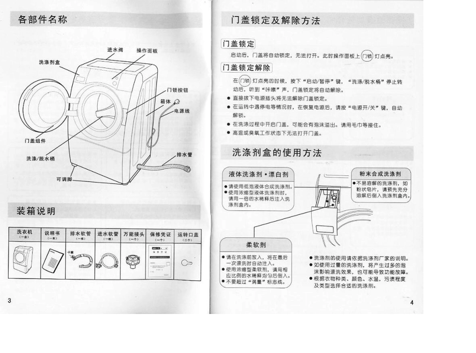 三洋洗衣机说明书XQG62L703_第3页