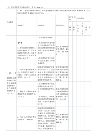 三级医院评审院感部分细则