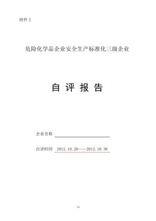 三级标准化自评报告