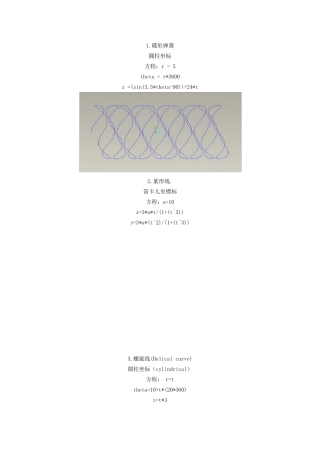 三维曲线方程大全