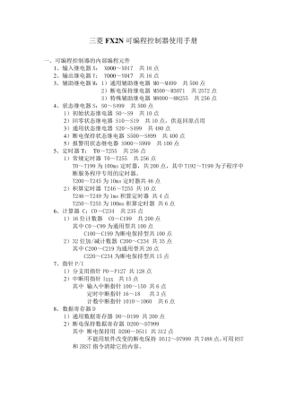 三菱PLC使用手册