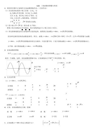 三角函数图像与性质讲义