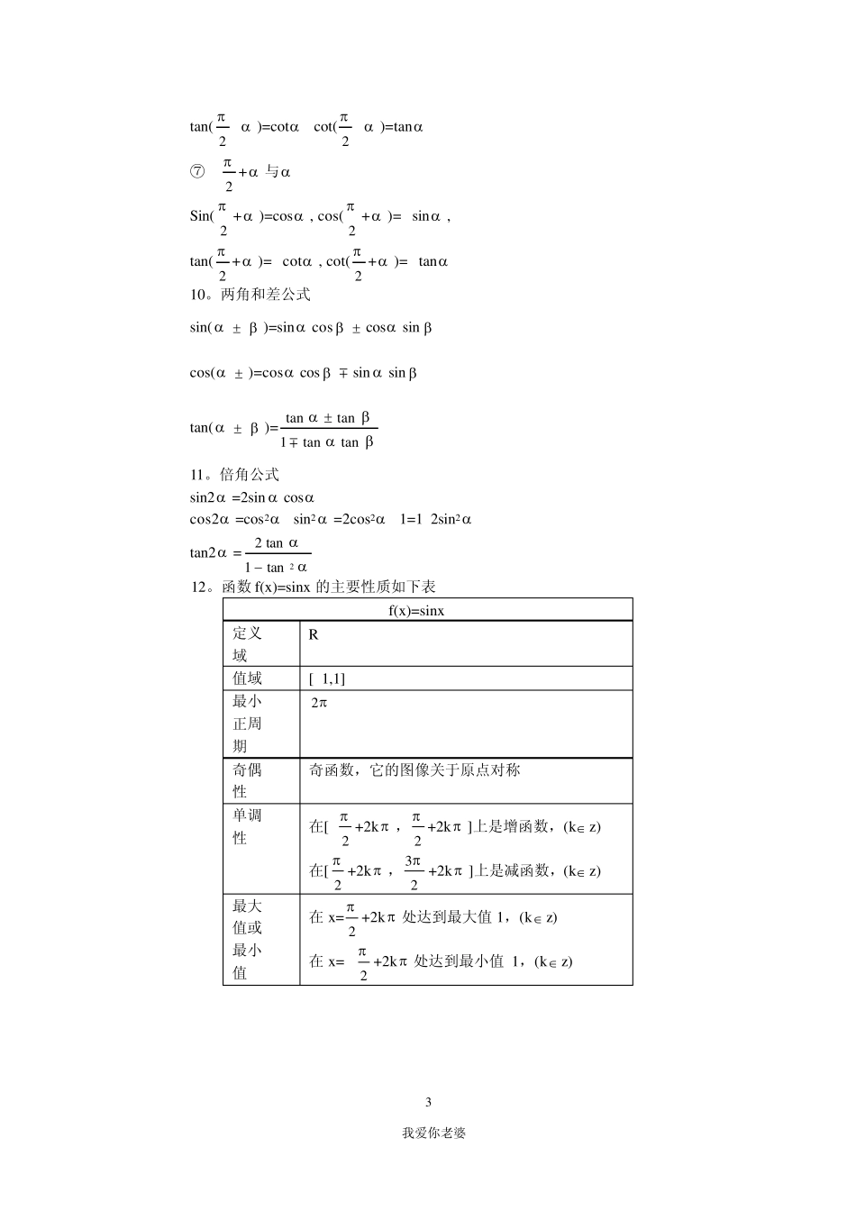 三角函数指数函数与对数函数公式_第3页