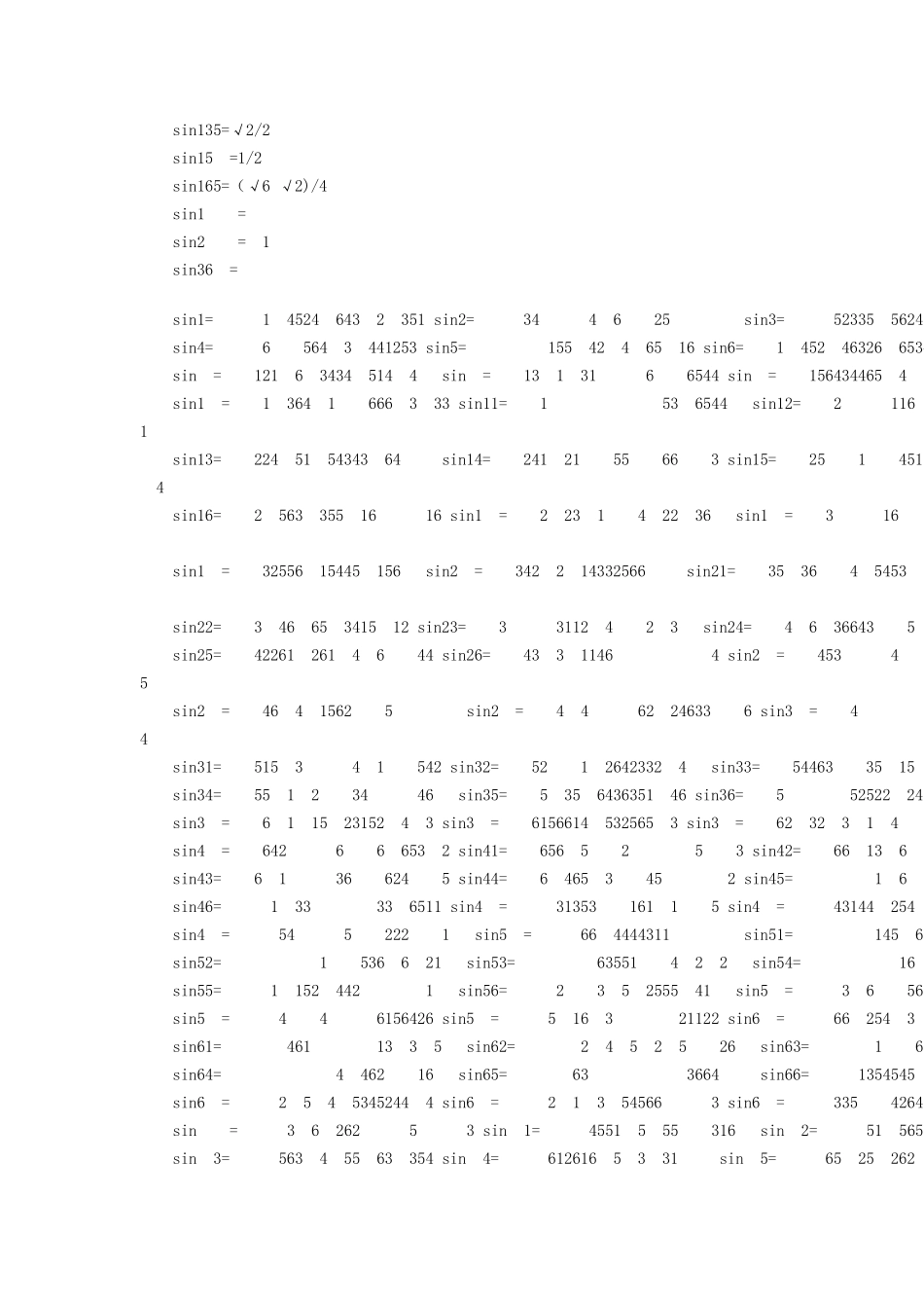 三角函数表查询_第3页