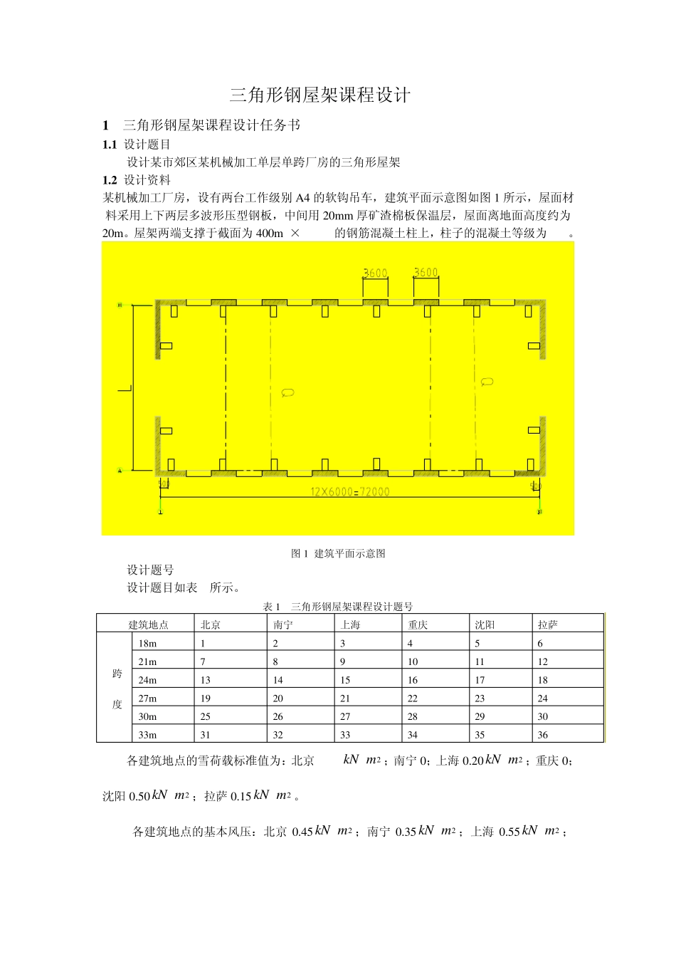 三角形钢屋架_第1页