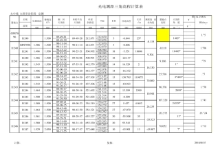 三角高程计算表(带公式)