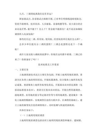 三调技术标准及工作要求