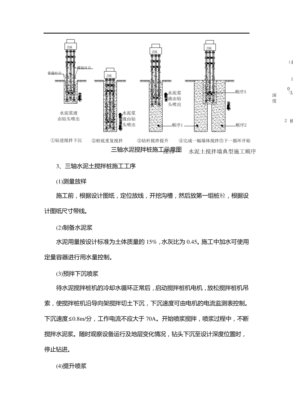 三轴水泥土搅拌桩施工方案_第3页