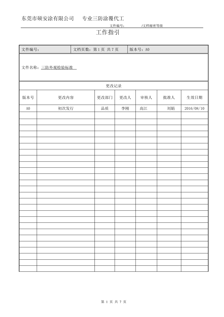 三防漆外观检验标准_第1页