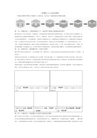 三阶魔方教程