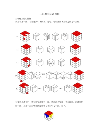 三阶魔方玩法图解