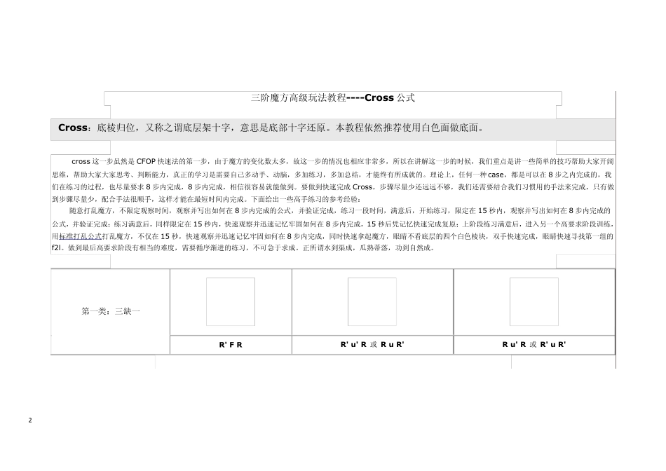 三阶魔方高级复原教程CFOP_第2页