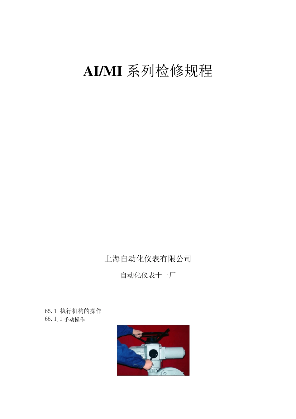 上仪AIMI型电动门检修规程_第1页