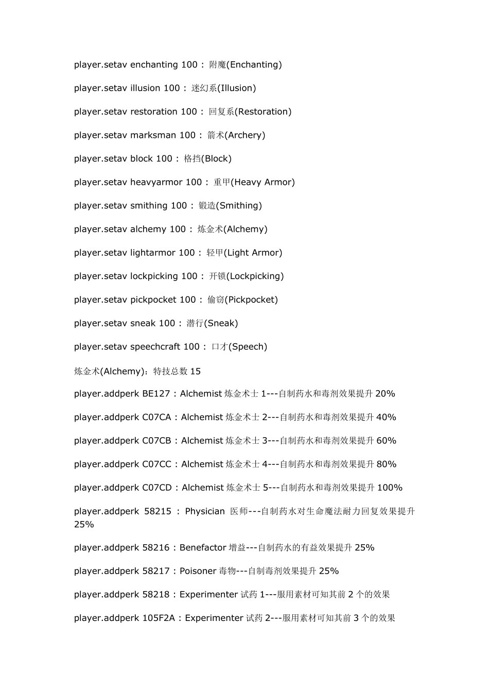 上古卷轴5_最全控制台代码_第3页