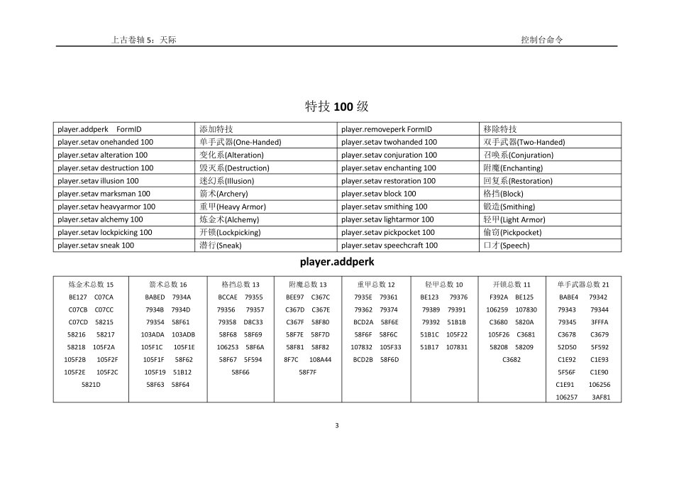 上古卷轴5控制台代码(表格整合)_第3页