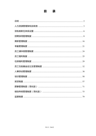 上市公司人力资源管理制度