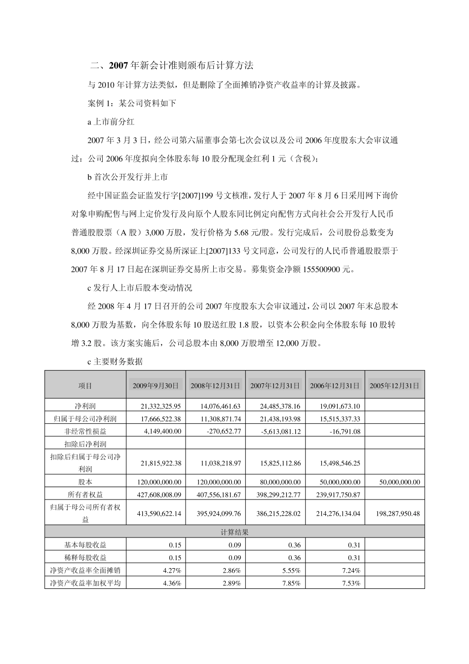 上市公司每股收益净资产收益率计算方法_第2页