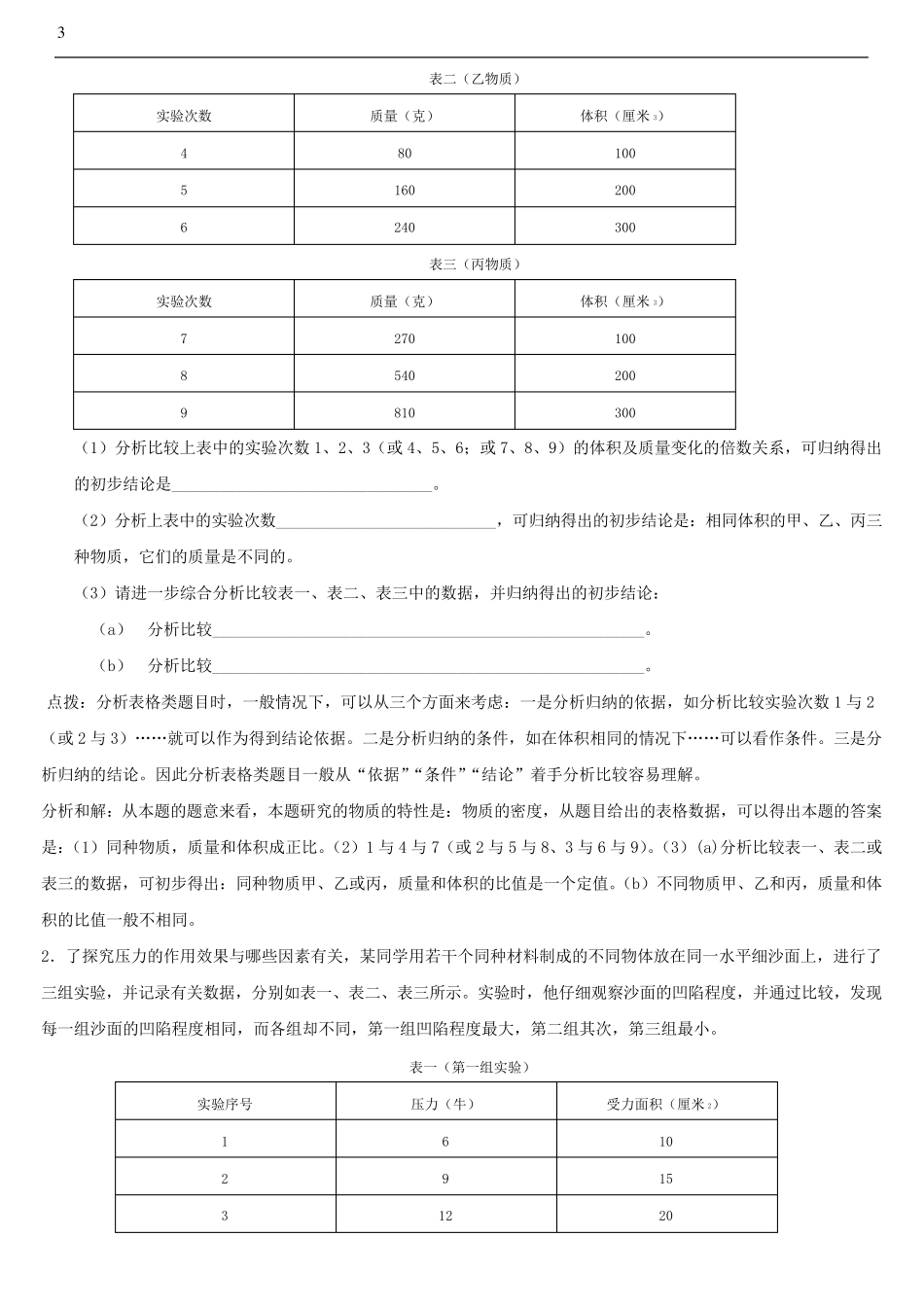 上海中考物理表格归纳专题讲解_第3页
