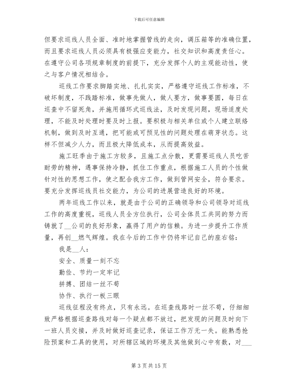 2024年天然气公司个人工作总结_第3页