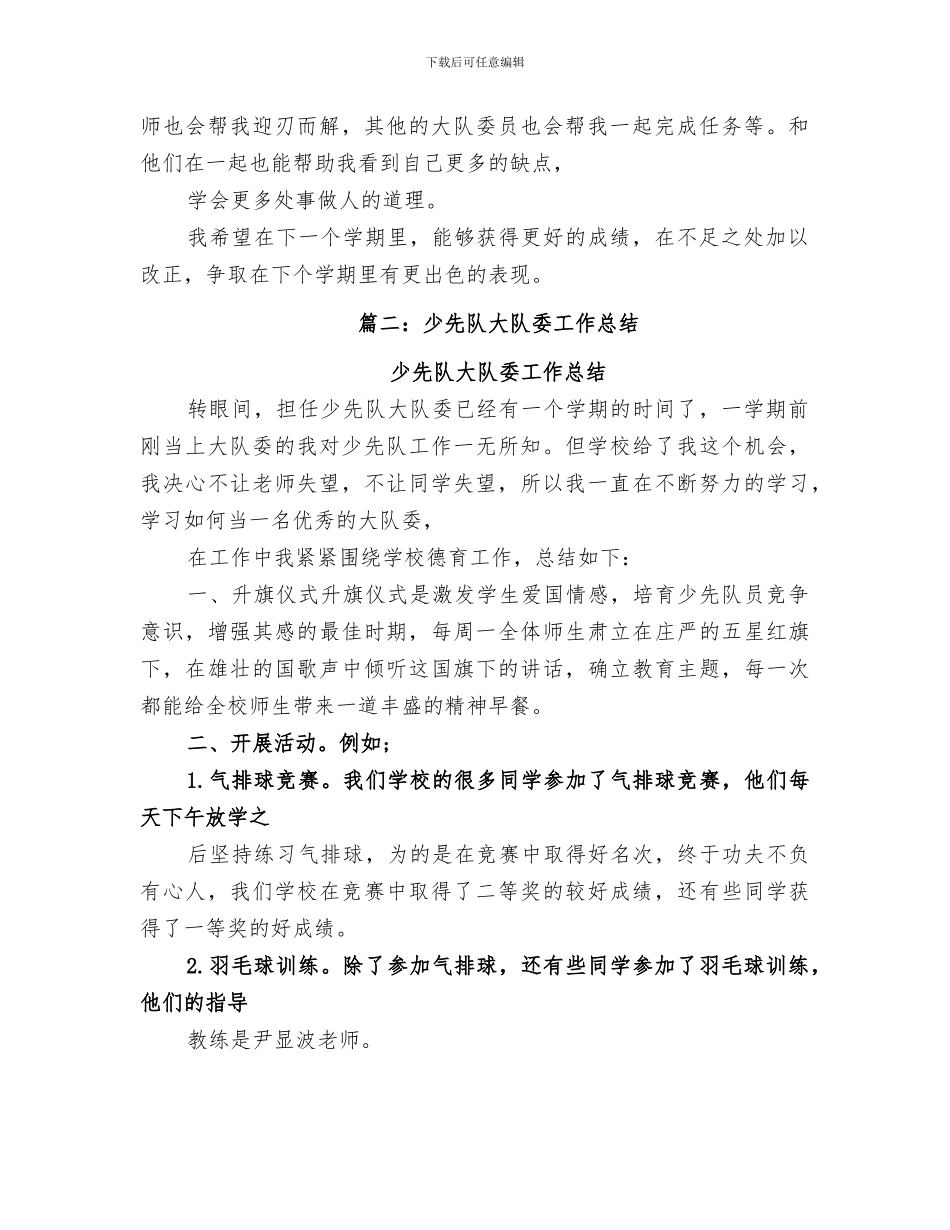 2024年大队委工作总结_第2页