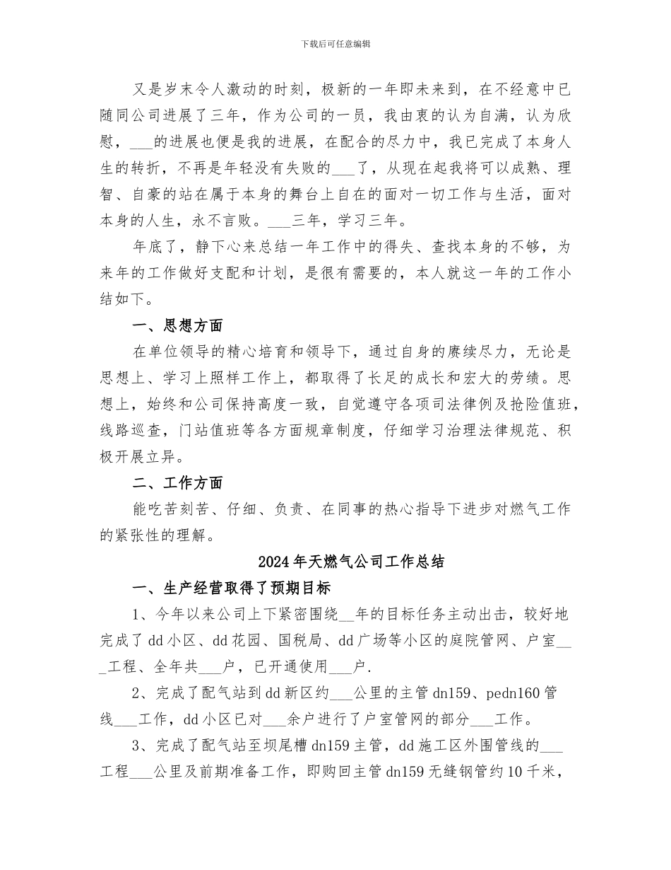 2024年天然气贩卖工作总结参考_第3页