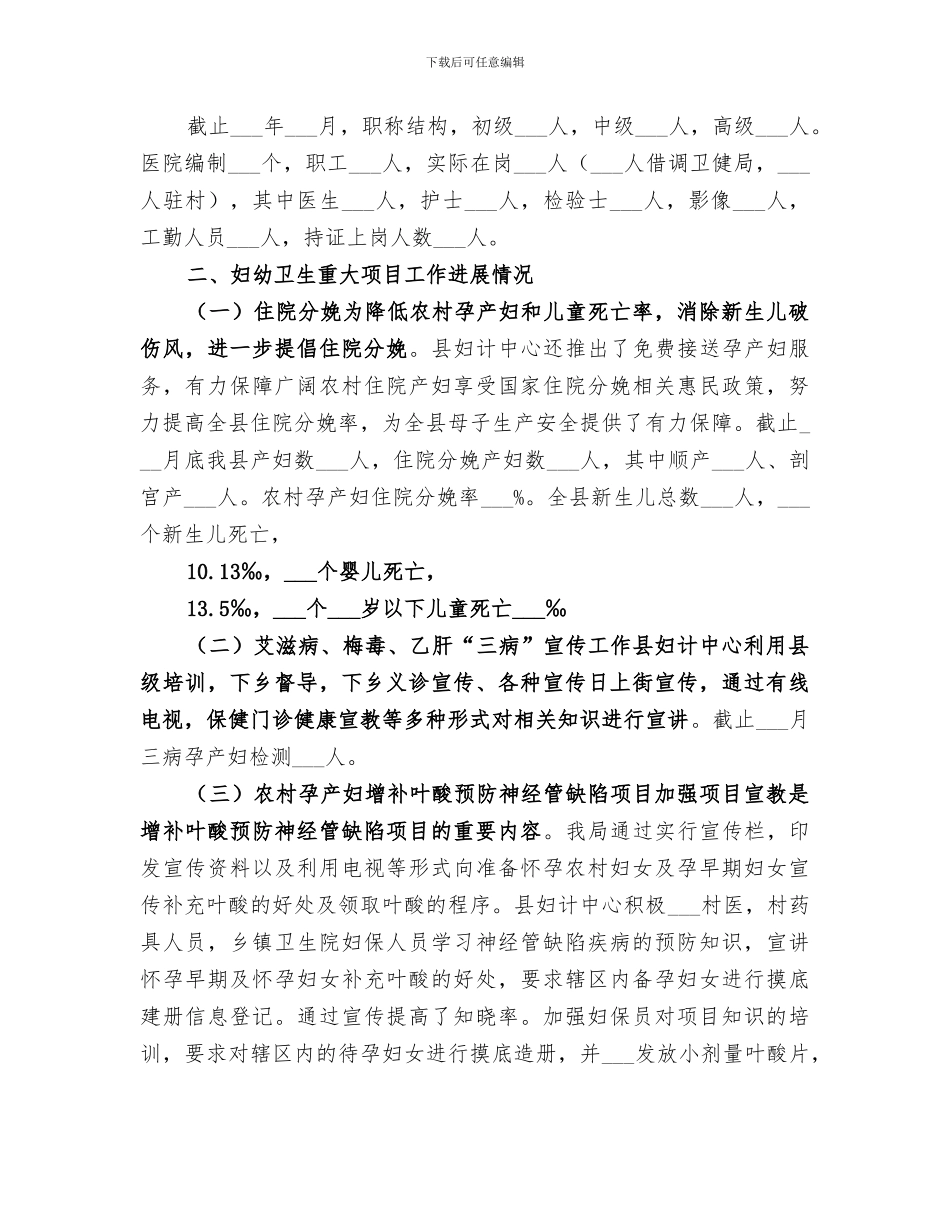 2024年妇幼工作总结范本_第3页