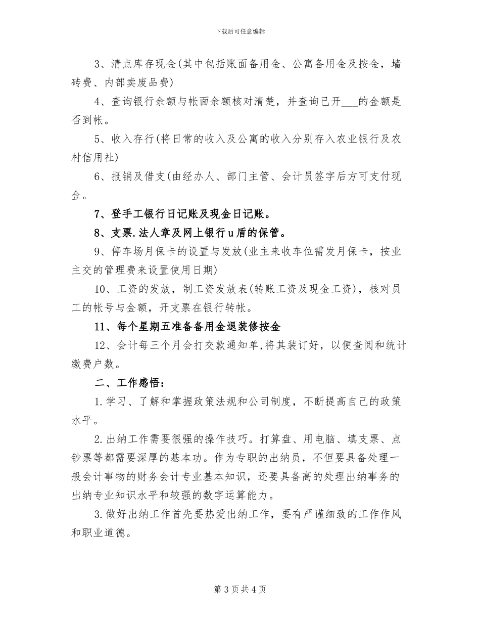 2024年学校出纳年度个人总结_第3页