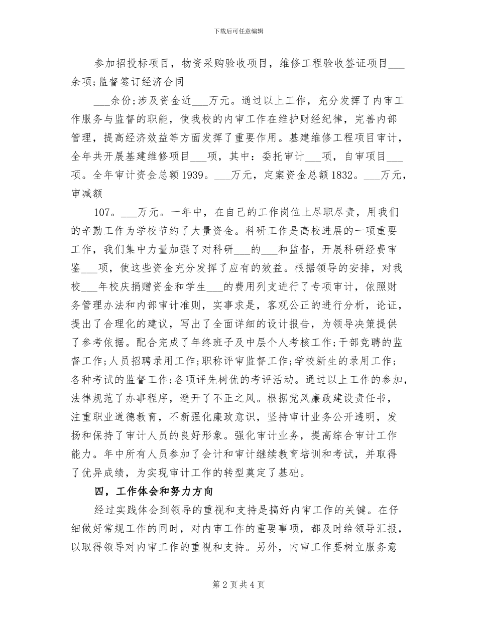 2024年学校审计年度个人工作总结_第2页