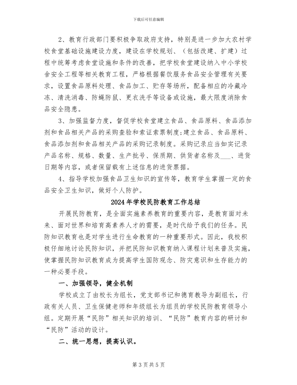 2024年学校民生领域专项整治工作总结范文_第3页