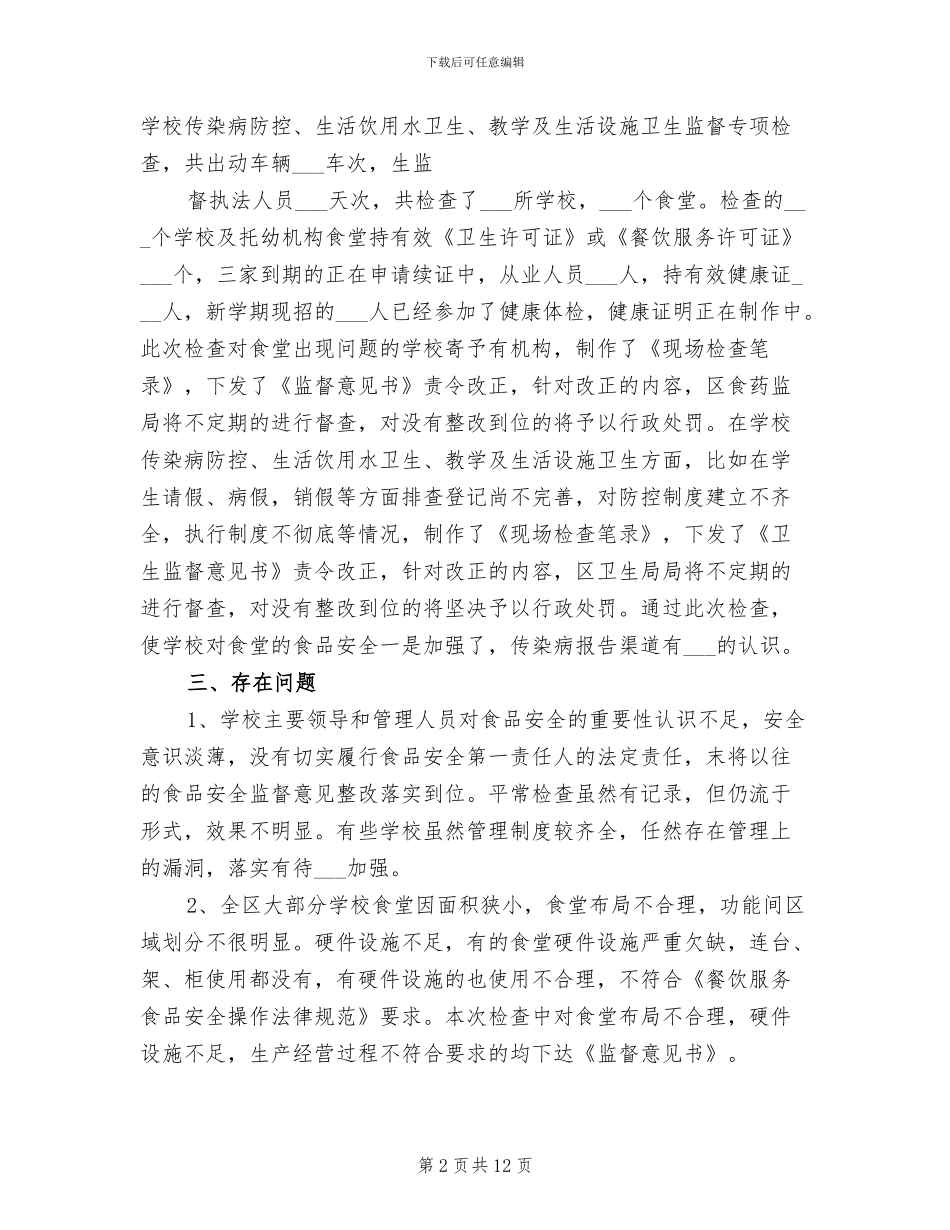 2024年学校食堂检查工作总结_第2页