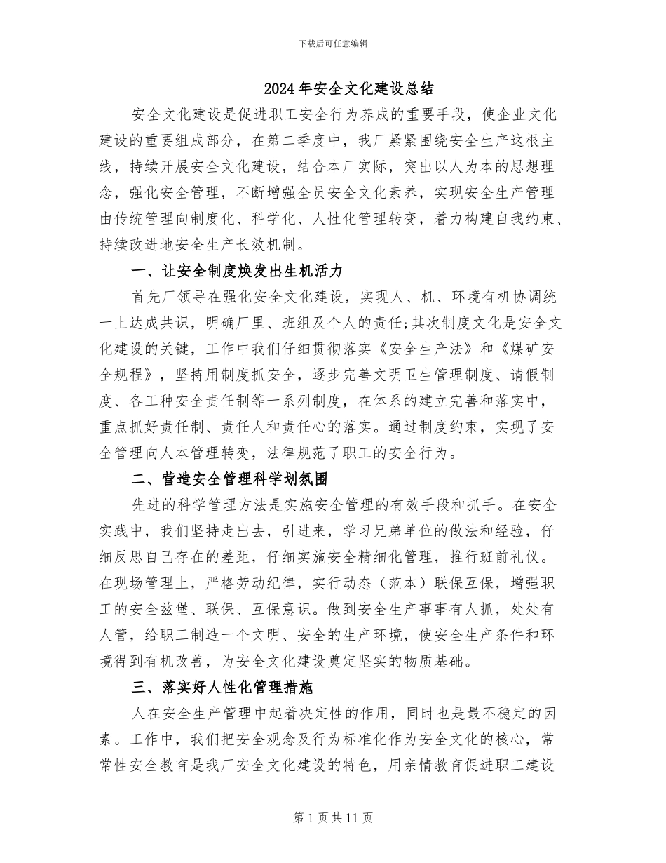 2024年安全文化建设总结_第1页