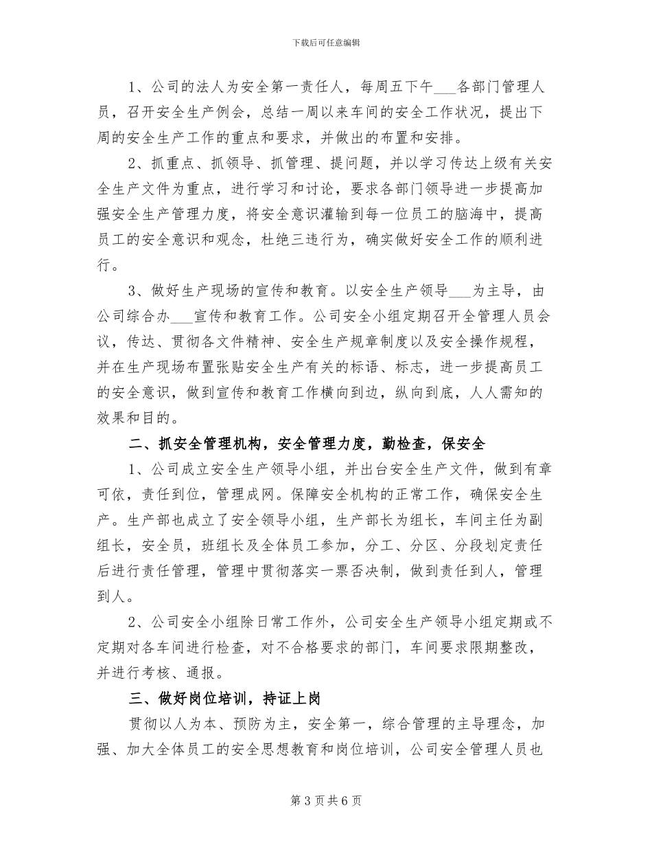 2024年安全生产大检查百日攻坚行动工作总结范文_第3页