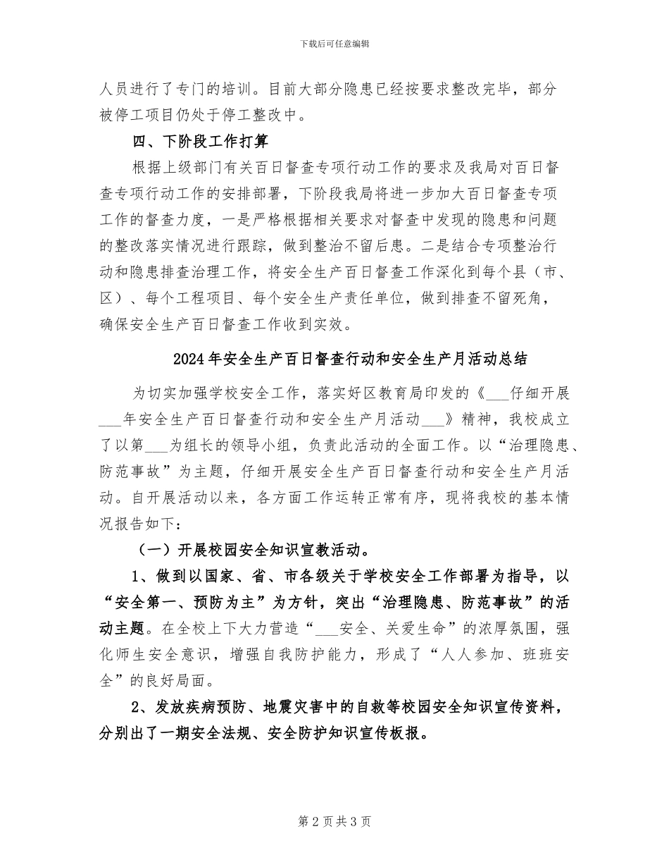 2024年安全生产百日督查总结_第2页