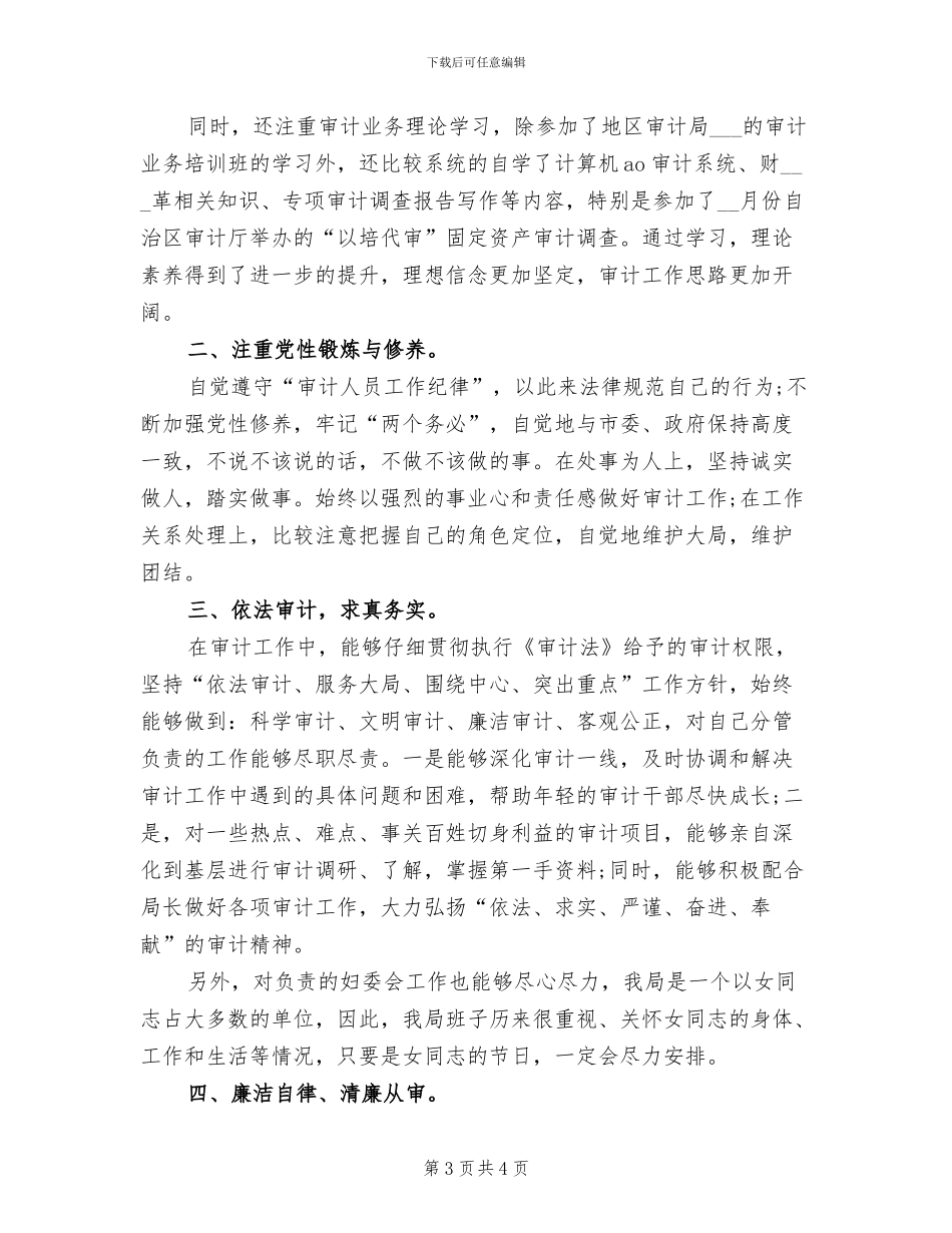 2024年审计助理个人年度工作总结_第3页