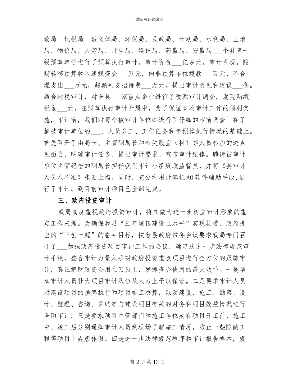 2024年审计局年终总结报告_第2页