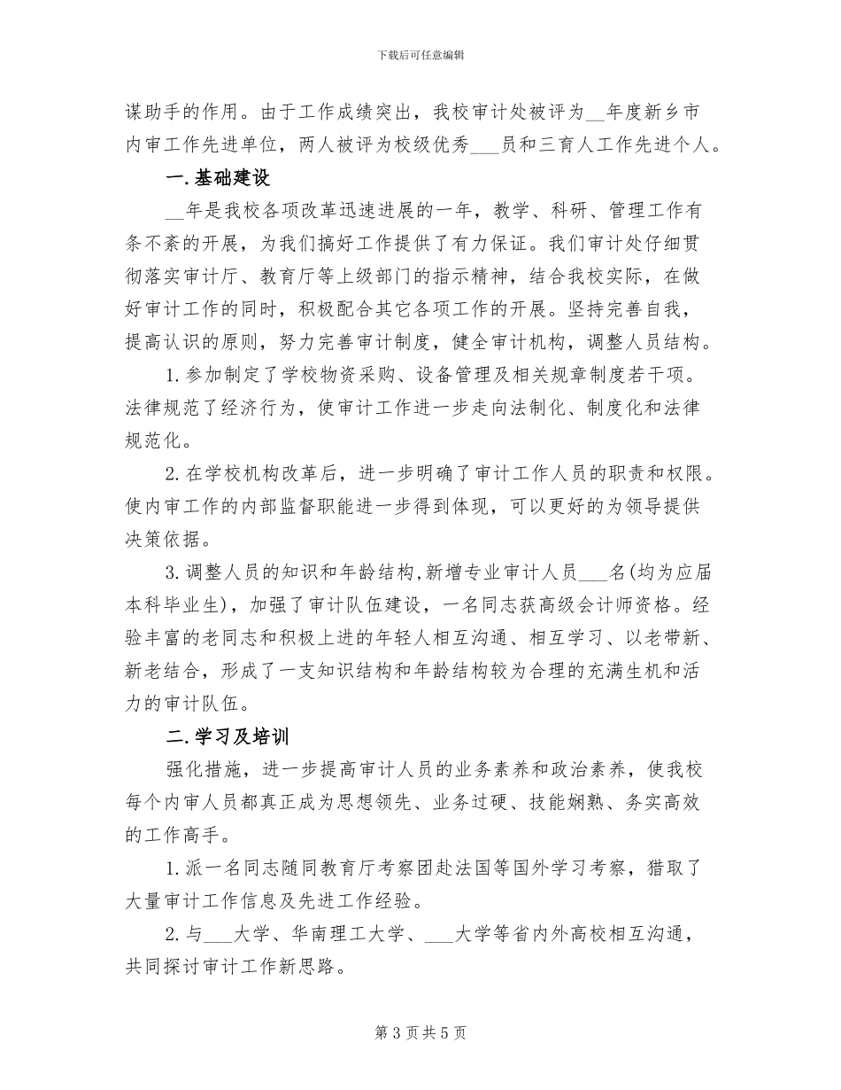 2024年审计工作工作总结_第3页
