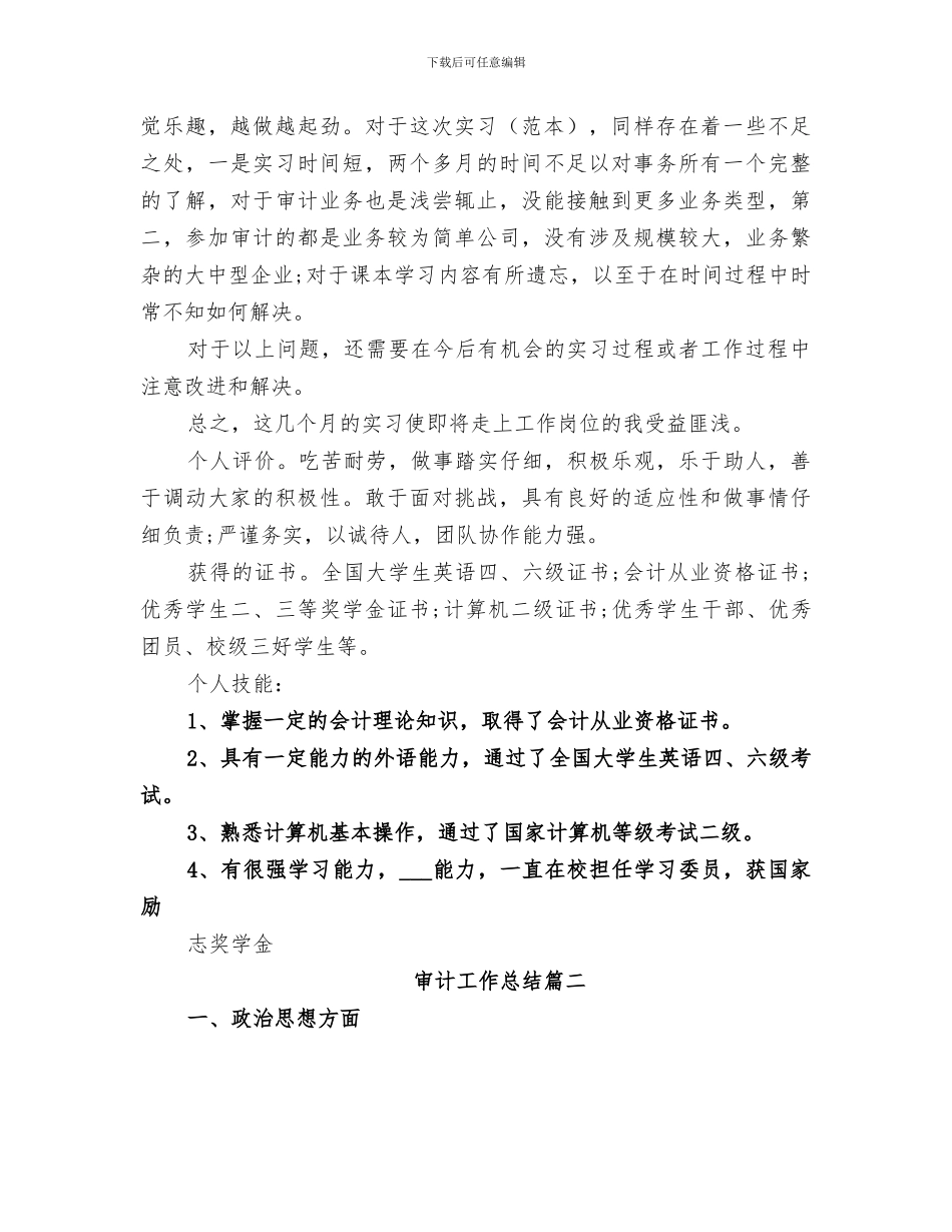 2024年审计工作总结范本_第2页