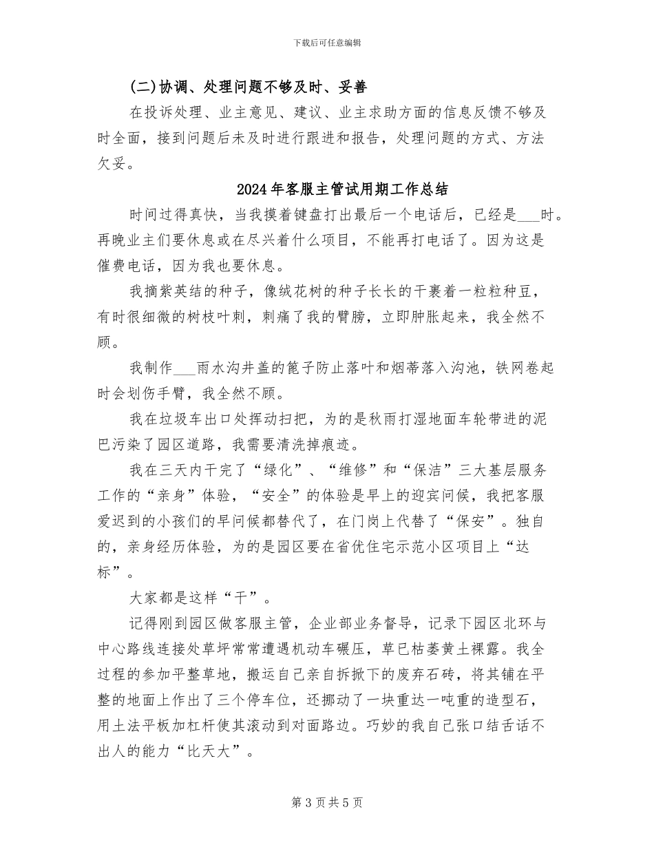 2024年客服主管年终总结范文_第3页