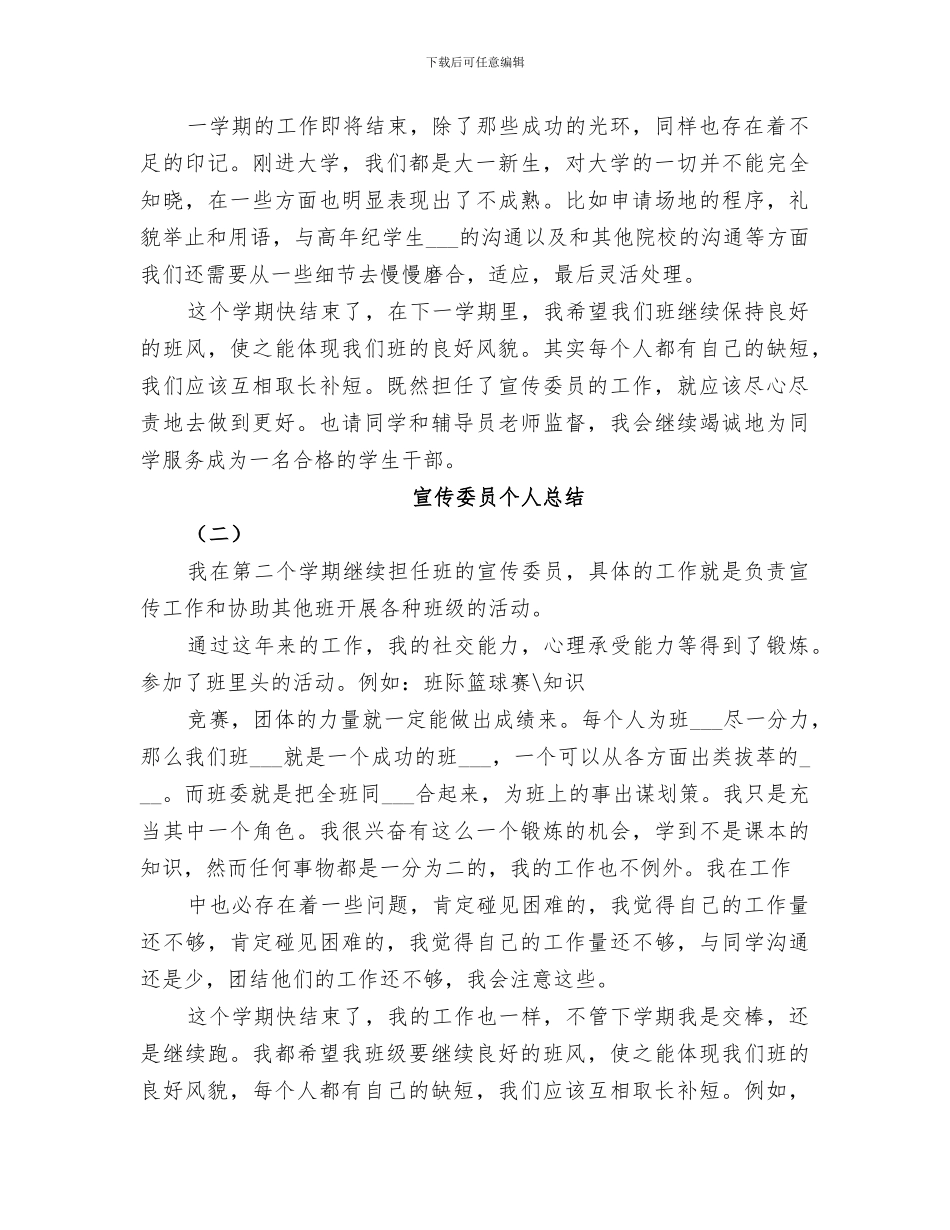 2024年宣传委员个人总结_第2页