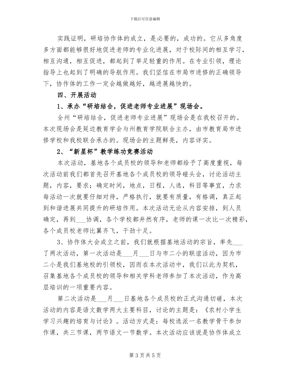 2024年小学研培协作体工作总结_第3页