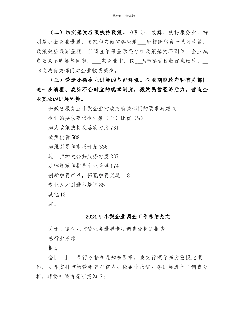 2024年小微企业调查工作总结_第3页