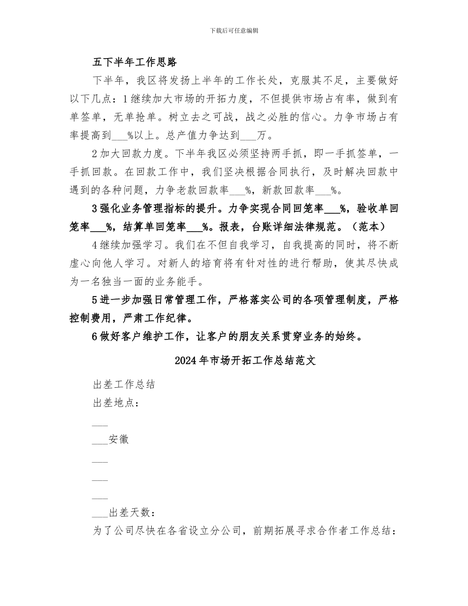 2024年市场开拓工作总结_第3页