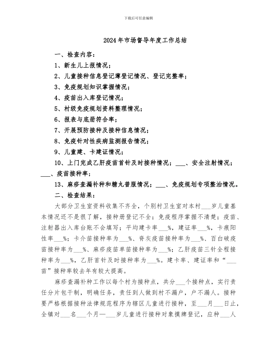 2024年市场督导年度工作总结_第1页