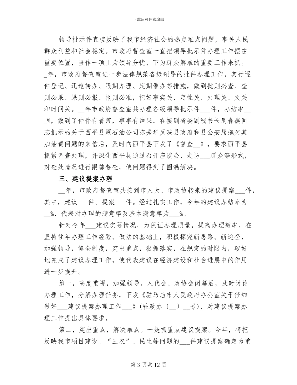 2024年市政府督查室工作总结_第3页