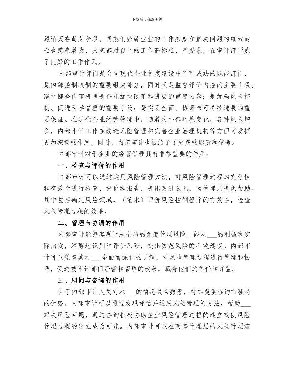 2024年广电系统某公司审计部门个人工作总结感想_第2页